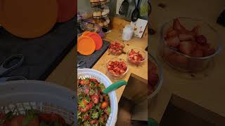 A day in our kitchen! #strawberryseason #NaturesCadenceFarm