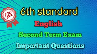 6th English | Second term | Important Questions | 2024