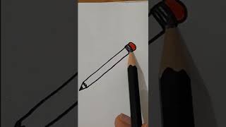 How to draw a pencil ✏ step by step | رسم قلم رصاص سهل