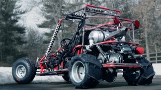 PADDLE TIRE TIME | 420cc Go Kart Snow Send | Snowboard Tow | TYRANIS EP32