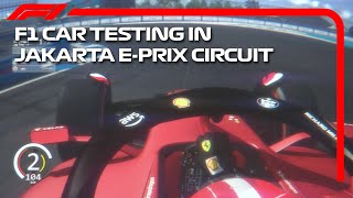 Driving a Formula 1 Car Around Formula E Track Jakarta E-Prix | Assetto Corsa [Mouse Steering] #f1