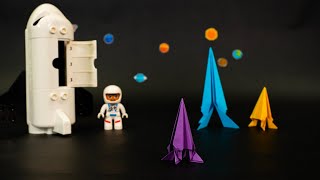 Fusée en origami pour conquérir les petits 🚀 !