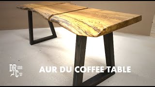 Elm, Oak & Steel - The AUR DU Coffee Table - Black Gold