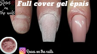 Comment faire un ongle en gel/Chablon/Full cover/Gel épais non auto égalisant/Roses on the nails⚘