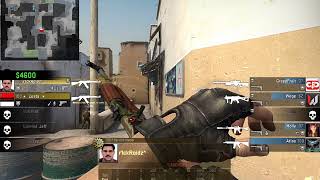 CSGO 1v4 ace clutch on new dust2