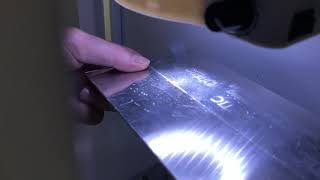 Jewelry laser welder welding test for 2mm thick aluminum