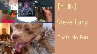 【洋楽和訳】Steve Lacy - Thats No Fun