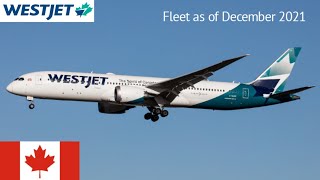 WestJet Fleet as of December 2021