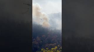 Air drop from Bell OH-58 on the Neversink Mountain fire