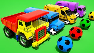 Finger Family Song - Color the Soccer Balls and Car Puzzle - Baby Nursery Rhymes & Kids Songs