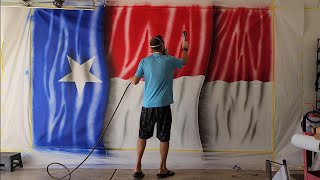 Big Texas Flag on Canvas