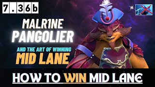 MALR1NE Pangolier Mid Lane Winning Gameplay | 7.36b