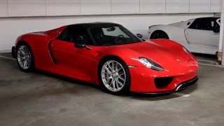 Red Porsche 918 Spyder Hiding at Car Show - Full Walk-Around!