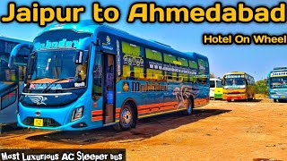 Jaipur to Ahmedabad By Mahadev travel Bharat Benz AC Sleeper Bus , bus journey