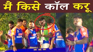 Now We Know Why Hardik Pandya Did This When Virat Called Anushka During Victory Parade