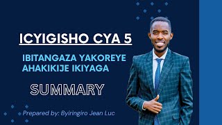 ICYIGISHO CYA GATANU [Ibitangaza yakoreye ahakikije ikiyaga] -- Incamake (Summary ) Video.