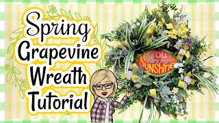 🌼🌿 ~ Spring Grapevine Wreath Tutorial || How to work with florals and greenery for grapevine bases