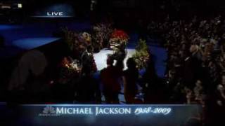 Usher performs "Gone Too Soon"  at Michael Jackson's memorial service