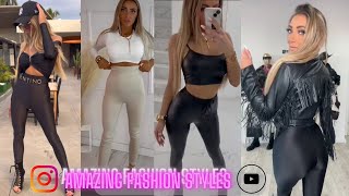 Find The Perfect Shiny Leggings Outfit | Top 3 How To Style Amazing Curvy Leggings Fashion GRWM 2024