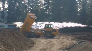 Cam Rides in John Deere Off-Highway Dump Truck - Auburn, Washington - 16 March 2018