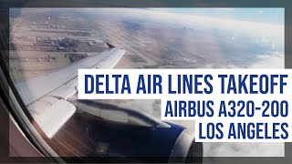 Delta Air Lines Airbus A320-200 Takeoff into hazy skies | Los Angeles - LAX