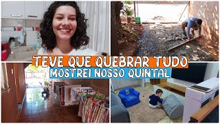 MOSTREI NOSSO QUINTAL, TEVE QUE QUEBRAR A CALÇADA| COMPREI E NÃO GOSTEI| Amanda Maria