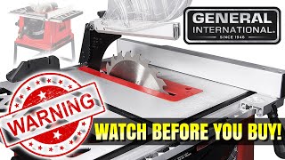 General International Table Saw Review & Mod