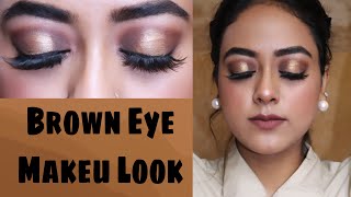 Brown Eye Makeup || Estée Lauder Rosy Nude Pallet || Estée Lauder Tawny || Daphica