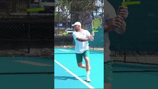 How to hit the perfect backhand #tennis #backhand #tenniscoach #physicaleducation #djokovic