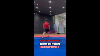 Karate for beginners: How to turn from front/forward stance (zenkutsu dachi) 🥋