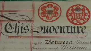 An Indenture and Stamps from 1878 #philately #indenture #collectingstamps