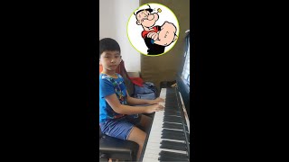 8-year old practising The Sailor's Hornpipe - Popeye Theme Piano 八歲呈現傳統歡快大力水手主题鋼琴曲 YouTube shorts