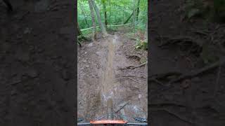 Wet practice on steeps of Stage 1 @ 2023 ESC Sugarbush Enduro #downhillmtb #sugarbush #endurorace