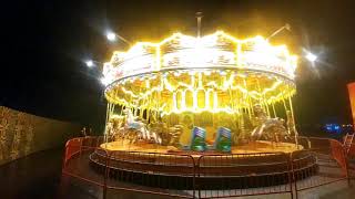 Old Style Gallopers at the Fire and Light Event at Helix Park and the Kelpies