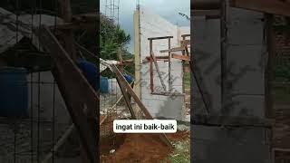 Pemasangan Hebel ketebalan 7 cm