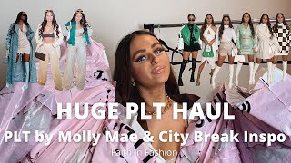 HUGE PRETTY LITTLE THING HAUL- Molly Mae collection and PLT City Break Outfit Inspo {FAITHINFASHION}