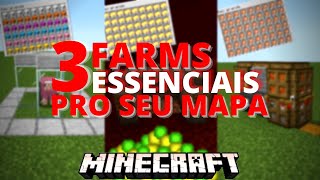 3 FARMS ESSENCIAIS para FAZER no COMEÇO do SEU MAPA no MINECRAFT Java | Bedrock| MCPE| Xbox One| PS4