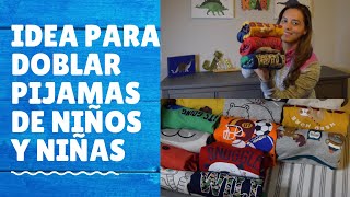 COMO DOBLAR PIJAMAS PARA NIÑOS Y NIÑAS IDEA PARA DOBLAR ROPA DE NIÑOS BEBES FACIL Y RAPIDO