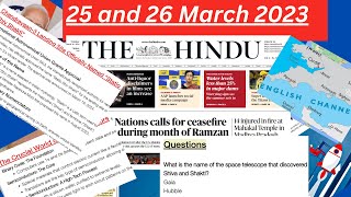 25 and 26 March  2024 Daily The Hindu Newspaper Analysis | Daily Current Affairs