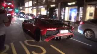 Arab Lamborghini Aventador SV LOUD Downshift and Acceleration