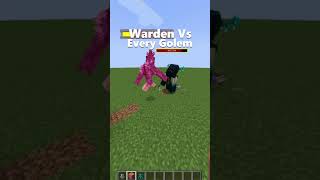 Minecraft Warden Vs Every Golem #minecraft #shorts