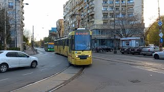 Tramvaiul V3A-93-CH-PPC #306, "Gălbenușul" (32) la Piața Unirii