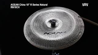 18" China R Series Natural - Silent Cymbal Agean Cymbals