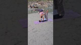 Acro Yoga #viral #trending #challenge #trendingshorts #new #art #acrobatics #yoga #acro #girl #power