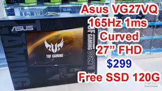 Gaming Monitor Asus 27" VG27VQ 165Hz 1ms Curved