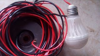 Magnet Energy Use 100Fit Copper Wire 12V Blub