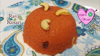 Authentic Rava Kesari Recipe|Easy and Tasty Rava Kesari at home|Milk Rava Kesari|YGBSWORLD