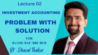 INVESTMENT ACCOUNTING PART 2|   INVESTMENT ACCOUNT FOR DEBENTURES |  Financial accounting