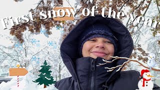 First snow of the year in Germany ⛄❄️| winter beginnings + grocery shopping 🛍️ + university life 📖