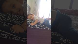 Baby's Morning Victory: Perfecting the Bed Exit! #1yearold #ytshorts #cutebaby